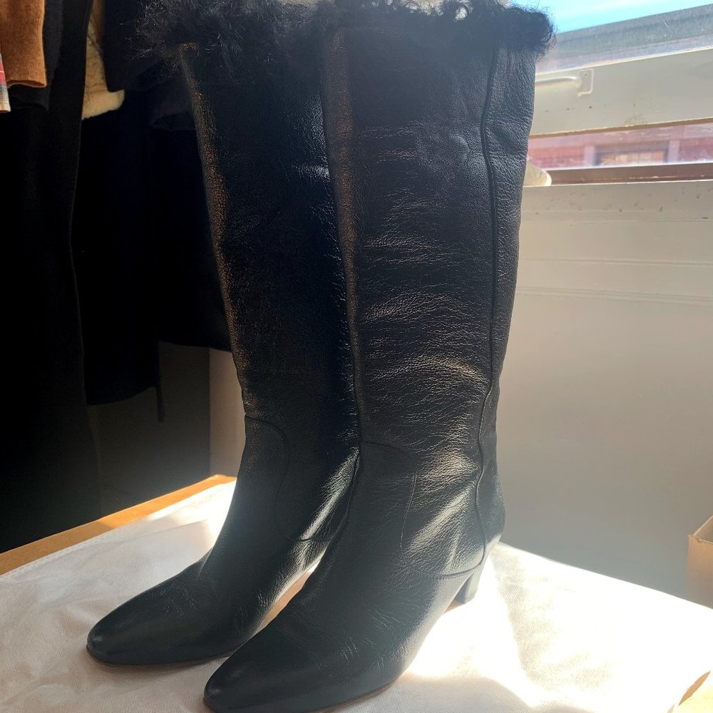 Chanel Paris-Moscow Shearling Boots 36.5 6.5